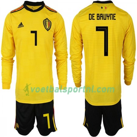 België DE BRUYNE 7 Kind Uit Tenue WK voetbal 2018 L/S